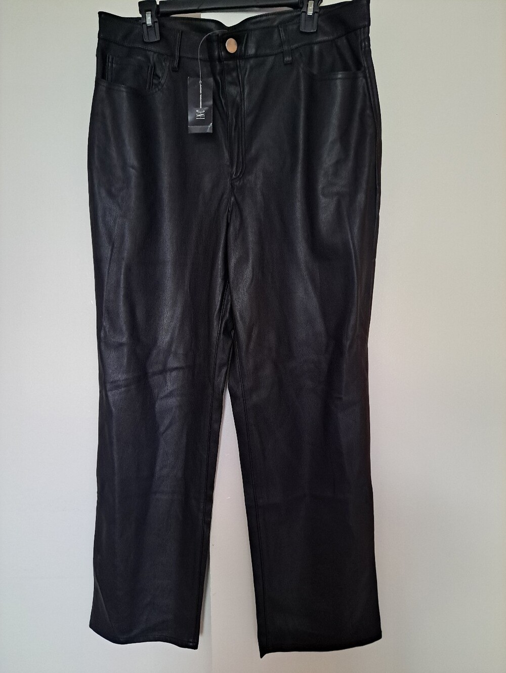 I'N'C  INTERNATIONAL CONCEPTS IBlack Faux Leather Skinny Pants
